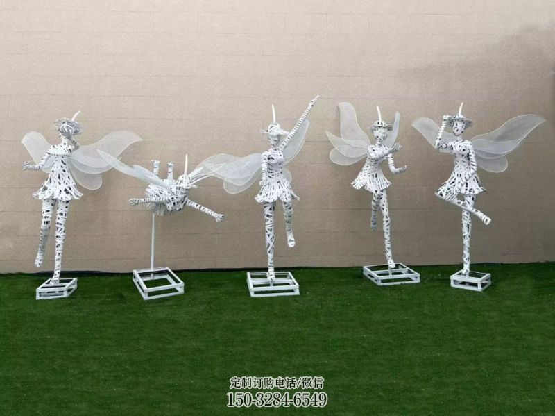 花仙子精灵雕塑，镂空工艺制作，抽象卡通雕塑 (2)
