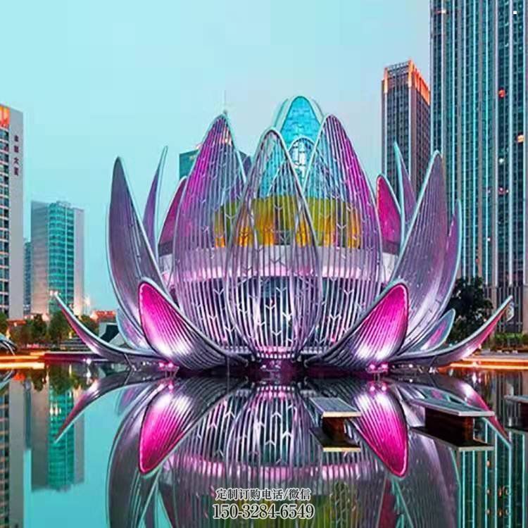 镂空莲花雕塑特供,酒店摆件,美陈灯光莲花雕塑订做 镂空莲花雕塑特供,酒店摆件,美陈灯光莲花雕塑订做